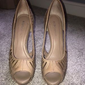 BCBGenetation beige high heel shoes